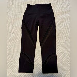 🍋 Lululemon High Times Tech Mesh Hi Rise Wunder Under Cropped Leggings